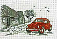 Click for more details of Red Car (cross stitch) by Permin of Copenhagen