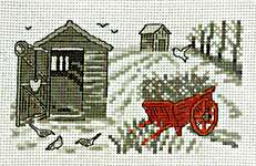 Click for more details of Red Cart in a Field (cross stitch) by Permin of Copenhagen