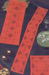 Red Christmas Diamond Hardanger Table Mats - 29 x 81 cms Table Runner