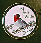 Click for more details of Red-Faced Warbler (cross stitch) by Lindy Stitches