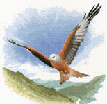 Click for more details of Red Kite in Flight (cross stitch) by John Clayton