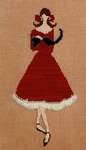 Click/tap for more details of Red Kitten (cross stitch) by Nora Corbett