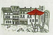 Click for more details of Red Parasol (cross stitch) by Permin of Copenhagen