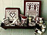 Click for more details of Red Smalls 2024 (cross stitch) by Twin Peak Primitives