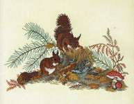 Click for more details of Red Squirrels (cross stitch) by Eva Rosenstand