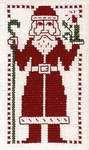 Click/tap for more details of Redwork Santas (cross stitch) by The Prairie Schooler