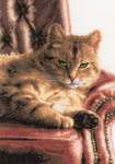 Click for more details of Relaxed Tabby (cross stitch) by Lanarte