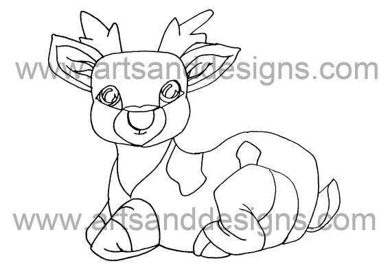 Click for more details of Relaxing Rudolph Digital Stamp (digital downloads) by Julie Lynes