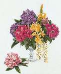 Click/tap for more details of Rhododendron (cross stitch) by Thea Gouverneur