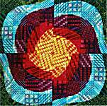 Click/tap for more details of Ripple Rotation 4 (tapestry) by Needle Delights Originals