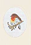Click/tap for more details of Robin Greetings Card (cross stitch) by Permin of Copenhagen