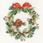 Click for more details of Robin Wreath (cross stitch) by Bothy Threads