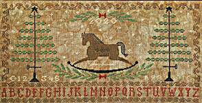 Click for more details of Rocking Horse Holiday Sampler (cross stitch) by Artful Offerings