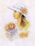 Click for more details of Romantic Lady (cross stitch) by Lanarte