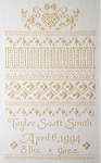 Click for more details of Roosevelt Birth Sampler (hardanger) by Stoney Creek