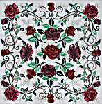 Click for more details of Rosaceae (cross stitch) by Glendon Place