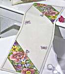 Click for more details of Rose & Butterflies Table Runner (cross stitch) by Permin of Copenhagen