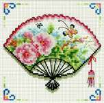 Click for more details of Rose Fan (no-count cross stitch) by Needleart World