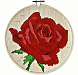 Click for more details of Rose Rouge (long-stitch) by Needleart World