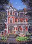 Click for more details of Rose Trellis Inn (cross stitch) by Heaven and Earth Designs