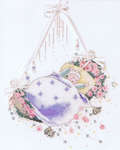 Click/tap for more details of Rosebud Lullaby (cross stitch) by Mirabilia Designs