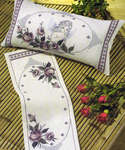 Click for more details of Roses and Cherub Pillow  (cross stitch) by Permin of Copenhagen