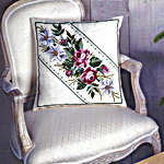 Click for more details of Roses and Lilies Cushion (cross stitch) by Permin of Copenhagen