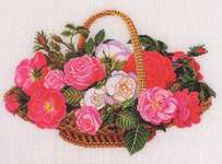 Click for more details of Roses in a Basket (cross stitch) by Eva Rosenstand