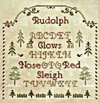 Click/tap for more details of Rudolph's Sampler (cross stitch) by Little House Needleworks