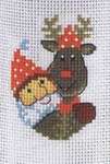 Click/tap for more details of Rudolph Wine Bottle Aprons (cross stitch) by Permin of Copenhagen