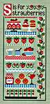 Click/tap for more details of S is for Strawberries (cross stitch) by Little Dove Designs