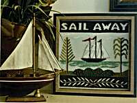 Click/tap for more details of Sail Away (cross stitch) by By The Bay Needleart