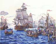 Click for more details of Sailing Ships (cross stitch) by Eva Rosenstand