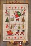 Click/tap for more details of Santa Advent Calendar (cross stitch) by Permin of Copenhagen