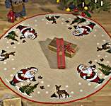 Santa and Deer Round Tree Skirt