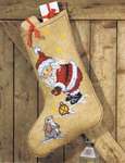 Click for more details of Santa and Rabbit Stocking  (cross stitch) by Permin of Copenhagen