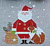 Click for more details of Santa and the Fox (cross stitch) by Madame Chantilly