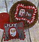 Click/tap for more details of Santa Claus Folk Pillows (cross stitch) by Mani di Donna