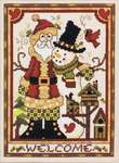 Click for more details of Santa & Friends Welcome (cross stitch) by Stoney Creek