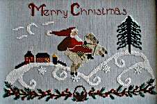Click for more details of Santa in the Country (cross stitch) by By The Bay Needleart