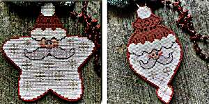 Click for more details of Santa Kringle and Starshine Santa (cross stitch) by Luhu Stitches