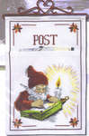Click/tap for more details of Santa Post Holder (cross stitch) by Permin of Copenhagen