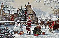 Click for more details of Santa's Cottage (cross stitch) by Luca - S