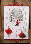Click/tap for more details of Santa's Elf in Snowy Street Advent Calendar (cross stitch) by Permin of Copenhagen