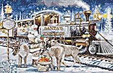 Click for more details of Santa's Express White (cross stitch) by Luca - S