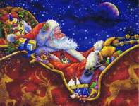 Click/tap for more details of Santa's Midnight Ride (cross stitch) by Dimensions
