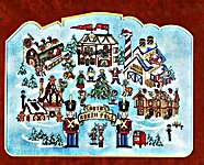 Click/tap for more details of Santa's North Pole (cross stitch) by Glendon Place