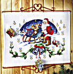 Click for more details of Santa with Sleigh Advent Calendar (cross stitch) by Permin of Copenhagen