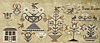 Click/tap for more details of Sarah Barnes (cross stitch) by The Scarlett House