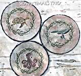 Click/tap for more details of Sea Animals Trio (cross stitch) by puntiniputini